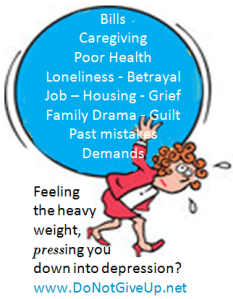 woman carrying the heavy weight