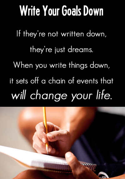 write down your goals 2