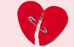 broken heart safety pin