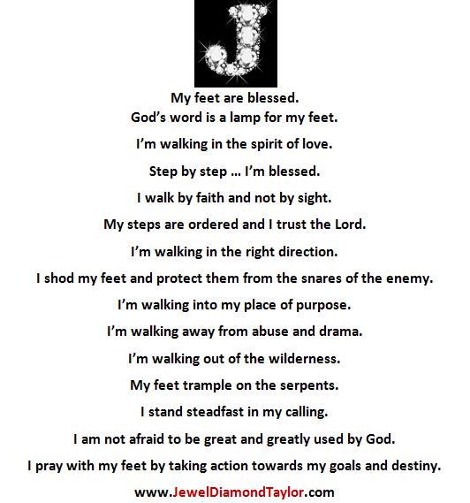 walking by faith affirmations words